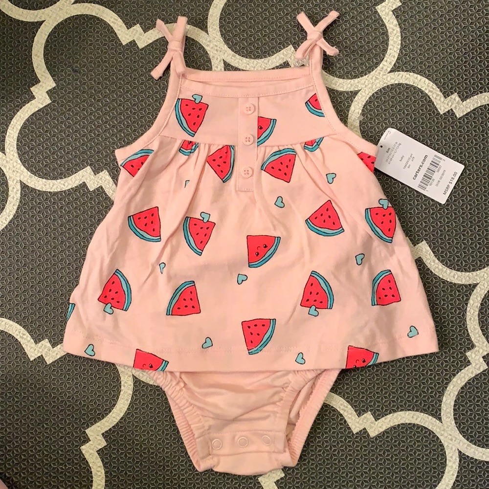 Carter’s girls watermelon body suit 6m